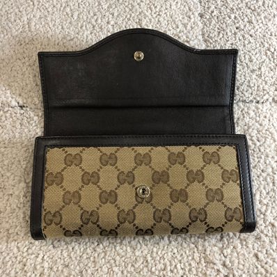 GUCCI GG Canvas Sukey Wallet "Beige"