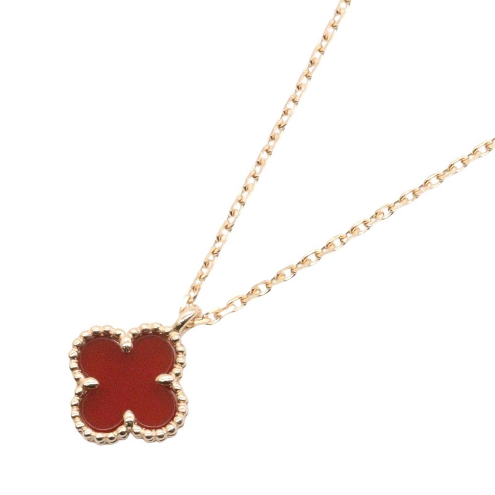 ヴァンクリーフ&アーペル Van Cleef & Arpels スウィートアルハンブラ カーネリアン ネックレス ネックレス ジュエリー K18PG(ピンクゴールド) カーネリアン レディース ゴールド系 / レッド系 VCARN59N00 【中古】