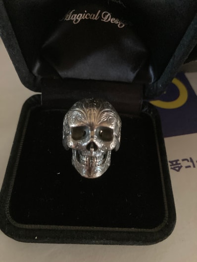Number(N)ine × Magical Design skull ring 2007-08 AWナンバーナイン×マジカルデザイン スカルリング シルバー 950 19号 アーカイブ archive