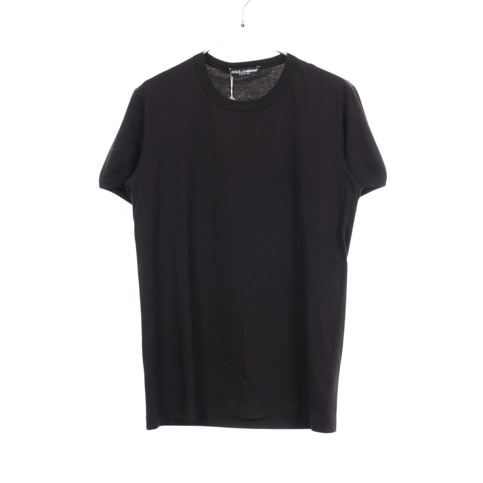 ドルチェアンドガッバーナ DOLCE & GABBANA クルーネック 半袖Tシャツ 衣料品 トップス コットン メンズ ブラック系 G8FV9T 【中古】