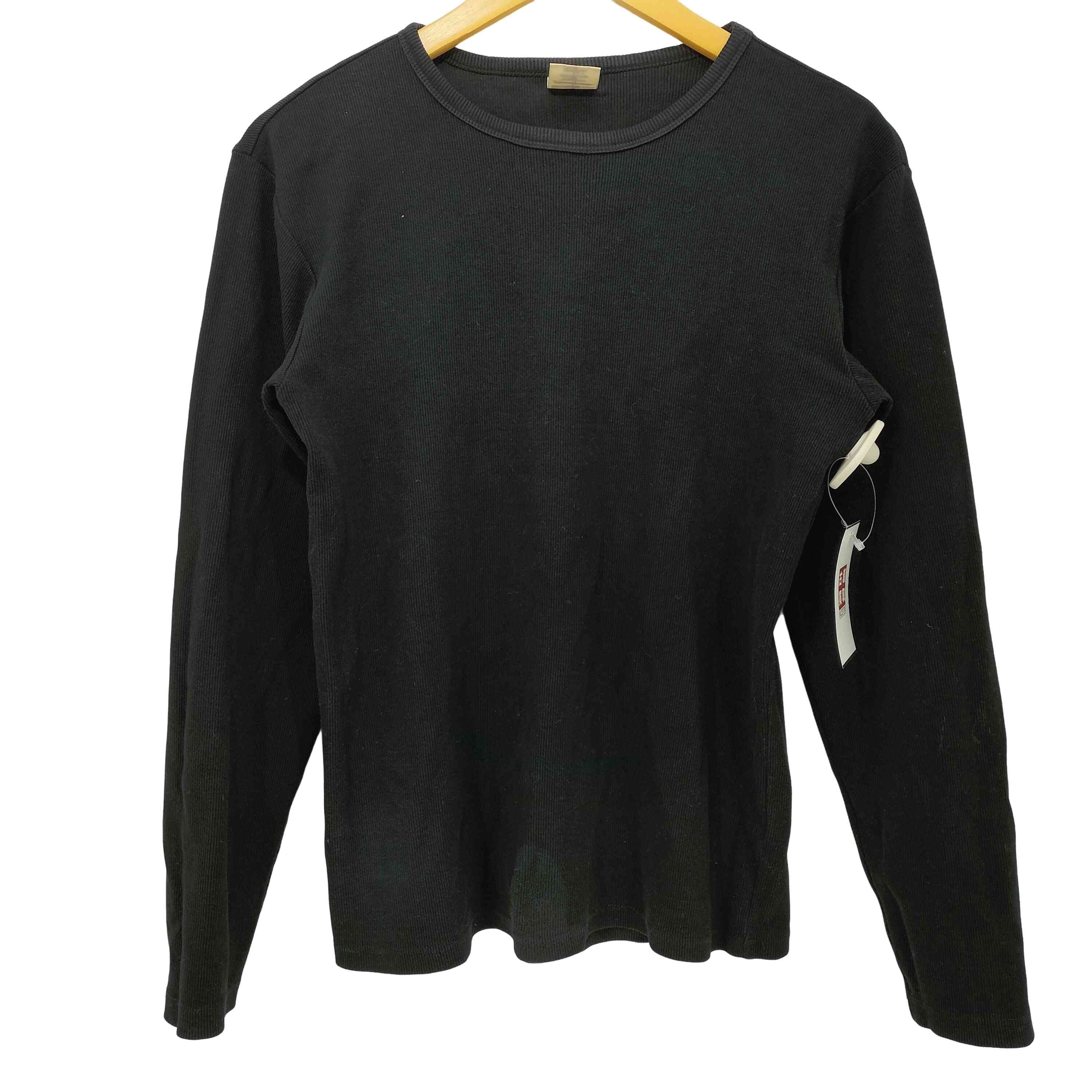 リブ 長袖 クルーネック Tシャツ【1141361150573】