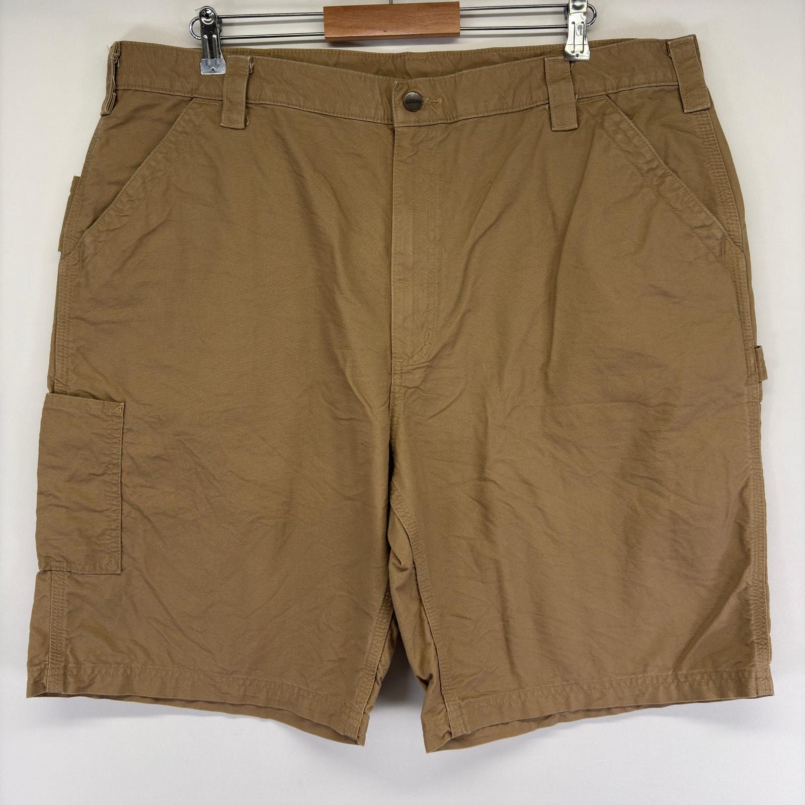 古着 カーハート Carhartt パンツ カーゴ ペインター 5ポケット ワンポイントロゴ 5ポケット ハーフパンツ w42  ブラウン系 メンズ
