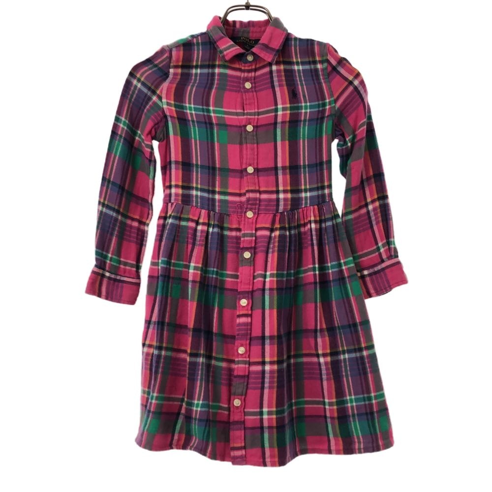POLO RALPH LAUREN ポロラルフローレン チェック 長袖 シャツワンピース 6