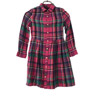 POLO RALPH LAUREN ポロラルフローレン チェック 長袖 シャツワンピース 6