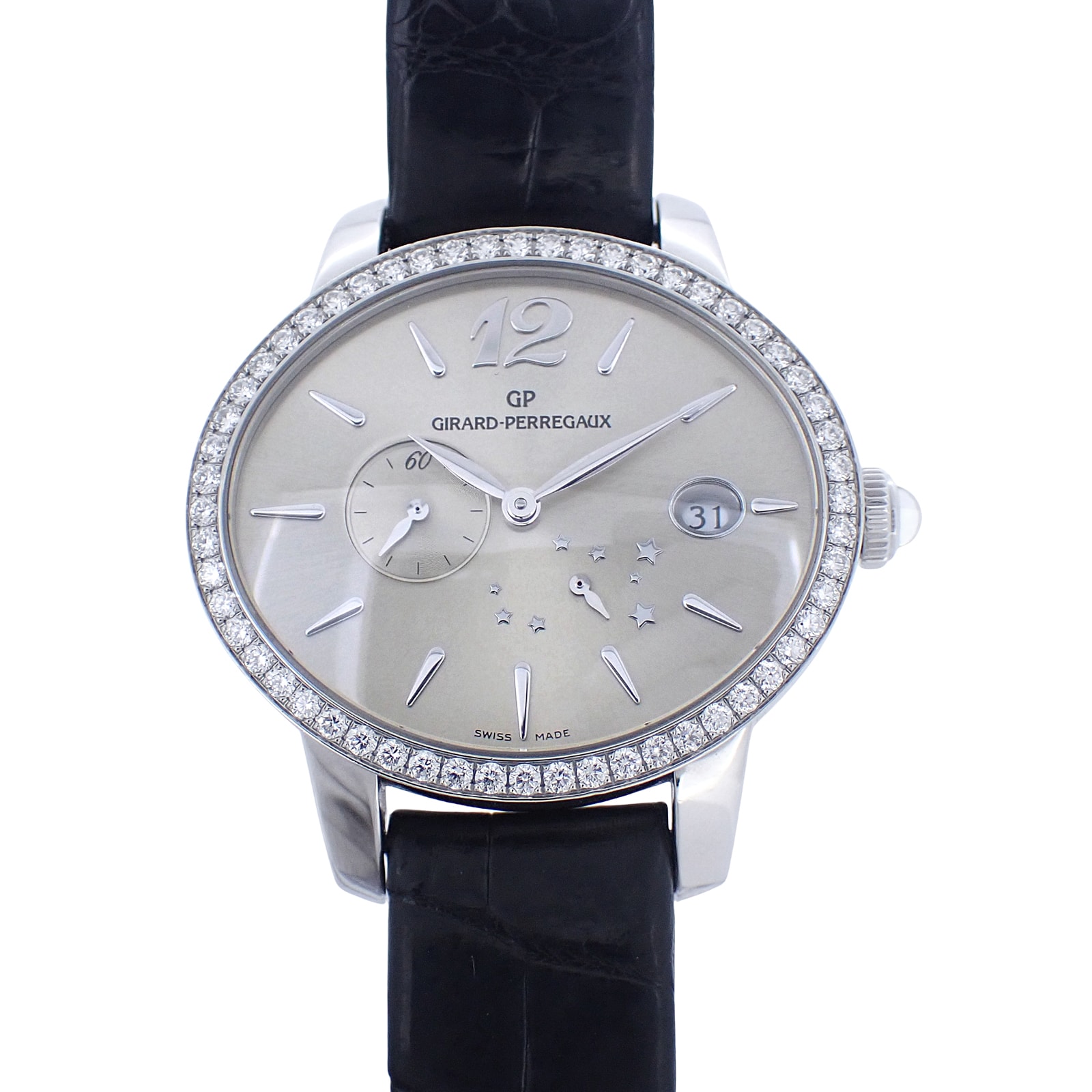 ベゼルダイヤ GIRARD-PERREGAUX ジラール・ペルゴ  キャッツアイ  80486  レディース 腕時計