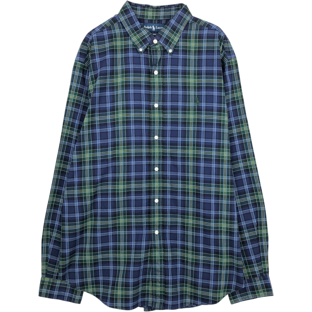 古着 ラルフローレン Ralph Lauren CLASSIC FIT クラシックフィット 長袖 ボタンダウンチェックシャツ メンズXL相当/eaa659204