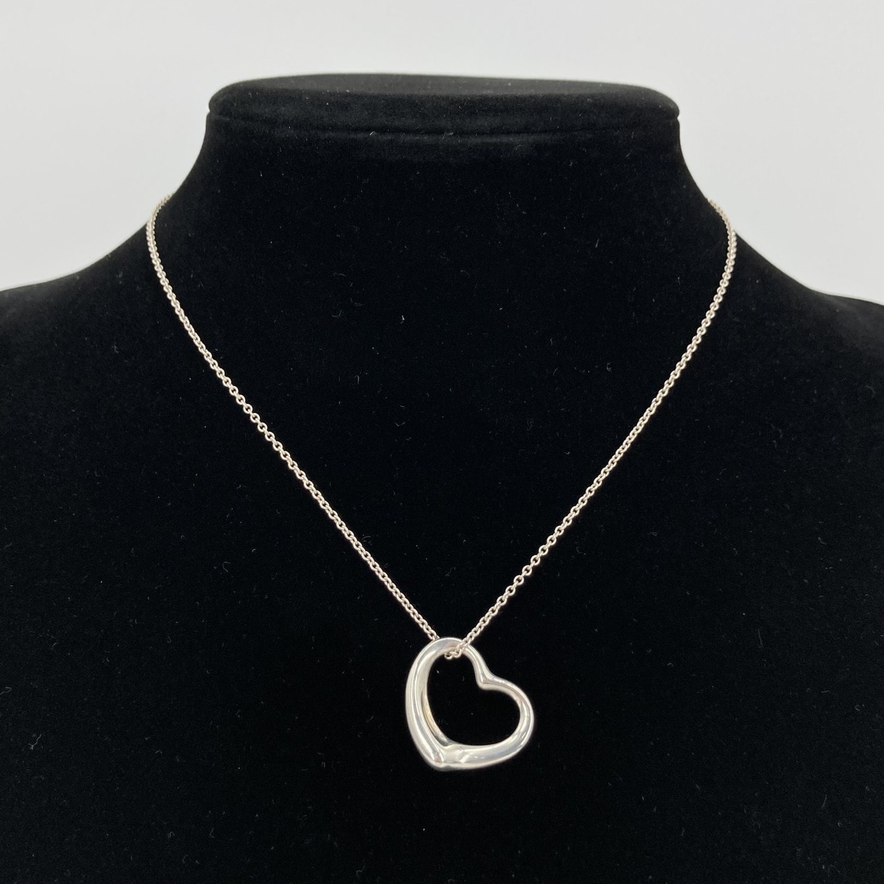 TIFFANY&Co.(ティファニー) オープン ハート ペンダント Ag925 ネックレス 5.08g シルバー