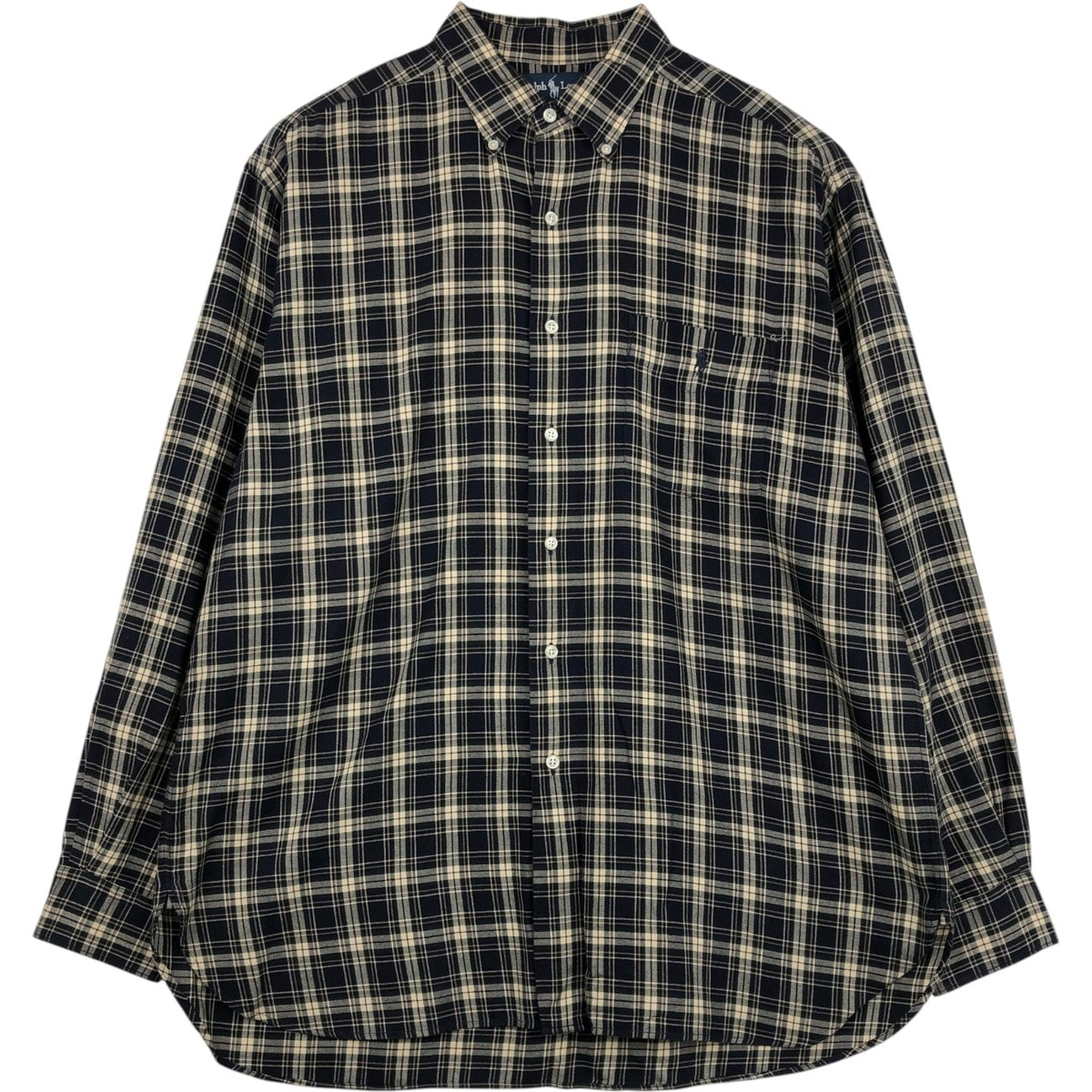 古着 ラルフローレン Ralph Lauren MCMEEL 長袖 ボタンダウンチェックシャツ メンズL相当/eaa643453
