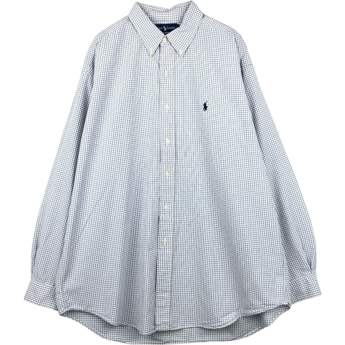 古着 ラルフローレン Ralph Lauren BLAKE 長袖 ボタンダウンチェックシャツ メンズXL相当/eaa676563