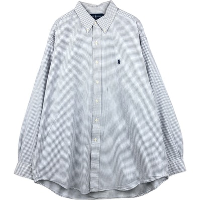 古着 ラルフローレン Ralph Lauren BLAKE 長袖 ボタンダウンチェックシャツ メンズXL相当/eaa676563