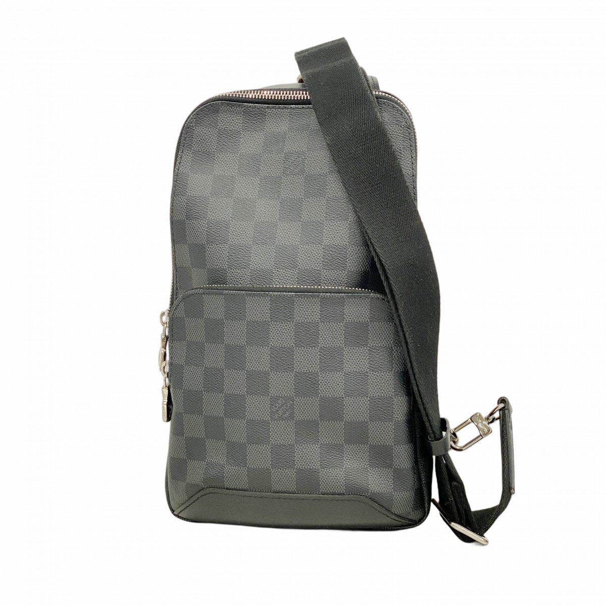 【6dc3083-k】ルイヴィトン ボディバッグ ダミエ・グラフィット アヴェニュースリングバッグ N45302 ブラック グレー【中古】メンズ