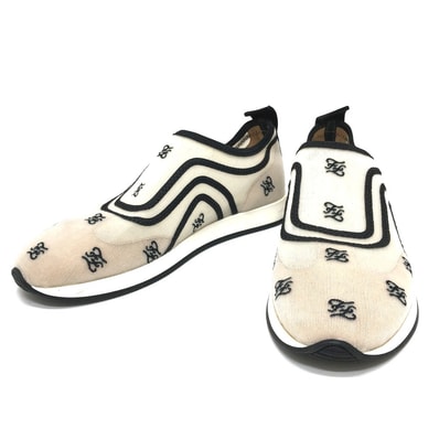 フェンディ FENDI メッシュ ローカット スポーツ スニーカー シューズ 靴 スニーカー メッシュ ホワイト