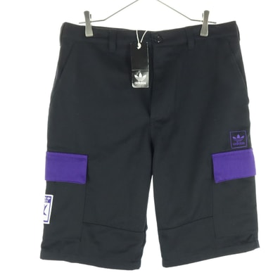 adidas アディダス トレフォイルロゴ ハーフパンツ W33 ブラック