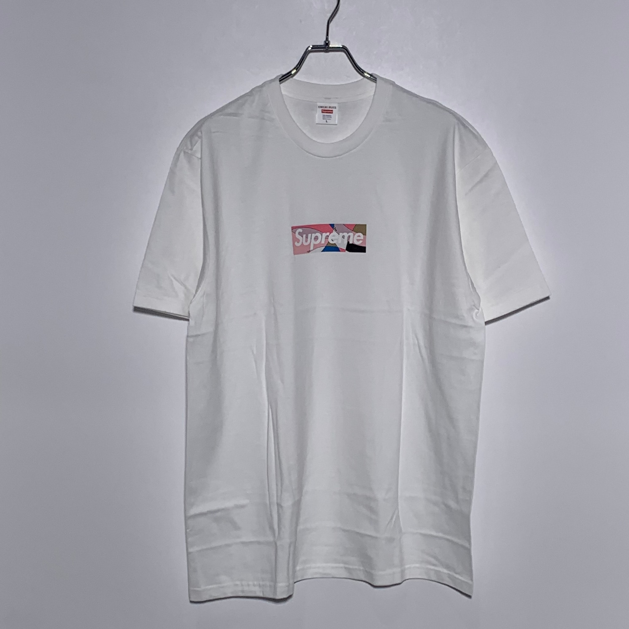 Supreme / Emilio Pucci® Box Logo Tee "White/Pink"