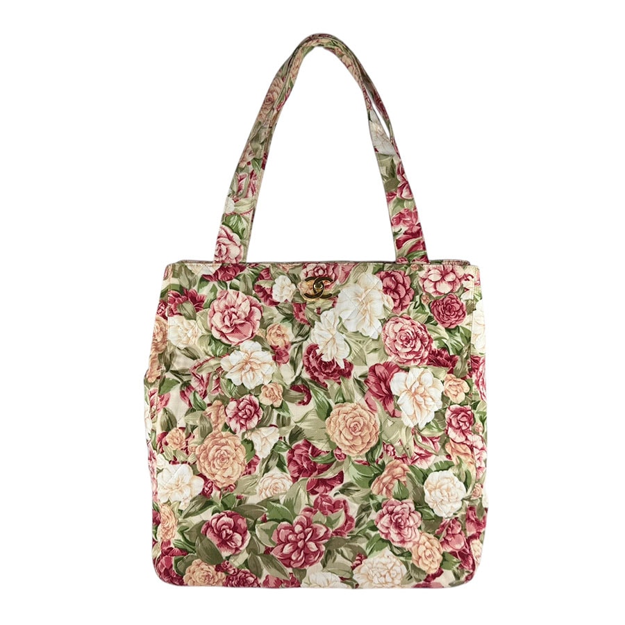 シャネル CHANEL ショルダーバッグ トートバッグ コットン マルチカラー ゴールド レディース【中古】 z8145