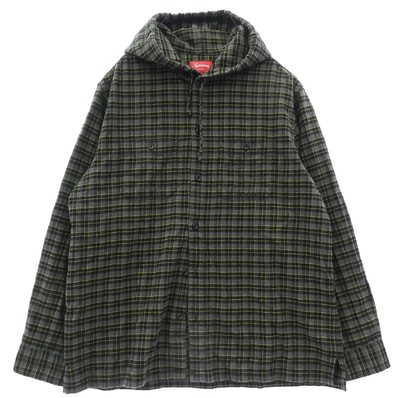 Supreme シュプリーム 長袖シャツ 22SS Mini Plaid Hooded Shirt フード チェック 長袖 シャツ マルチカラー系 L【中古】