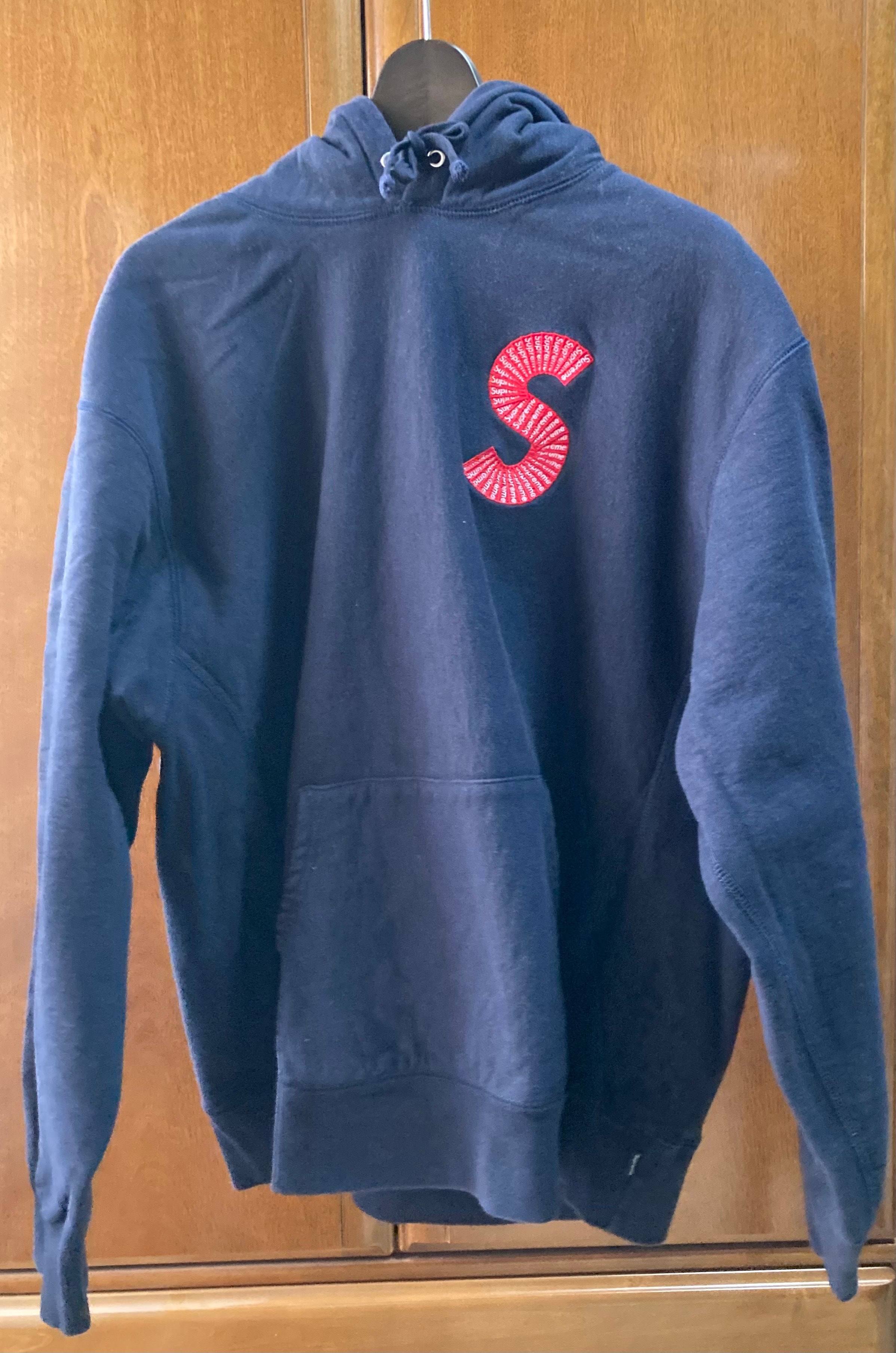 Supreme S Logo Hooded Sweatshirt "Navy" (20FW)