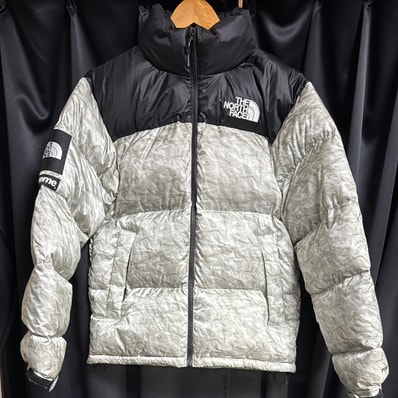 Supreme x The North Face Nuptse Jacket "White Paper Print"