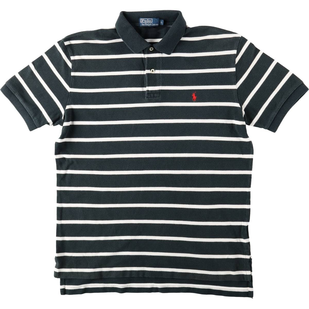 古着 ラルフローレン Ralph Lauren POLO by Ralph Lauren 半袖 ボーダー ポロシャツ メンズL相当/eaa657483