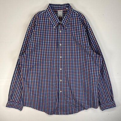 古着 ブルックスブラザーズ Brooks Brothers 長袖シャツ チェック 346 SLIM FIT XL ブルー系 マルチカラー メンズ