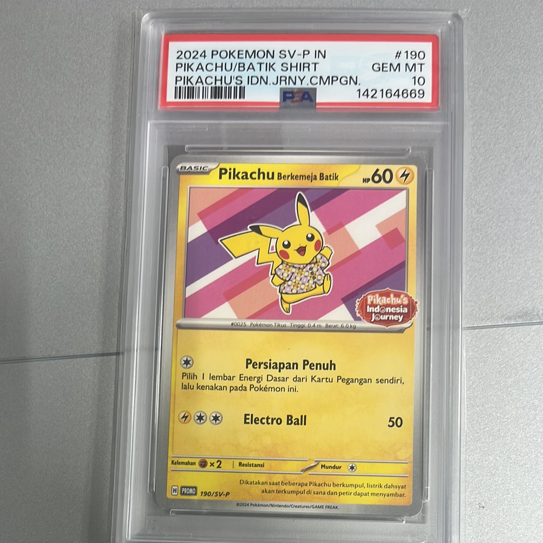 PSA10】バティックシャツを着たピカチュウ (フラワーピカチュウ柄) P