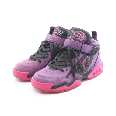 ルイ・ヴィトン LOUIS VUITTON LVトレイナー2ライン スニーカー 靴 ファブリック パープル メンズ パープル系 / ブラック系 【中古】