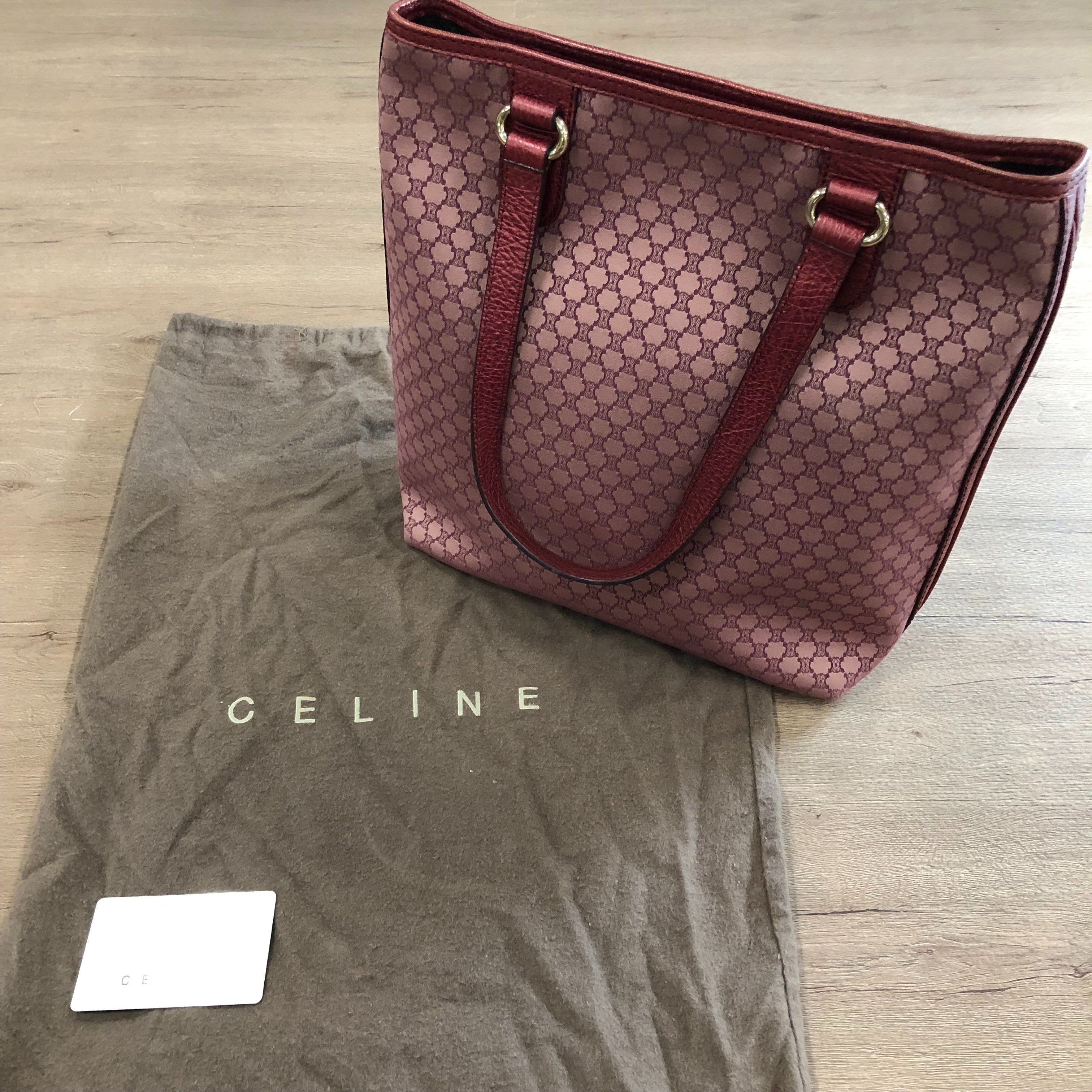 セリーヌ マカダム トートバッグ ボルドー