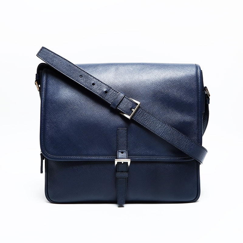 プラダ PRADA サフィアーノレザー メッセンジャーバッグ ショルダーバッグ【中古】