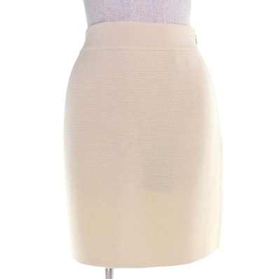 未使用品 グッチ ニットスカート ミニスカート アイボリー XS 726801