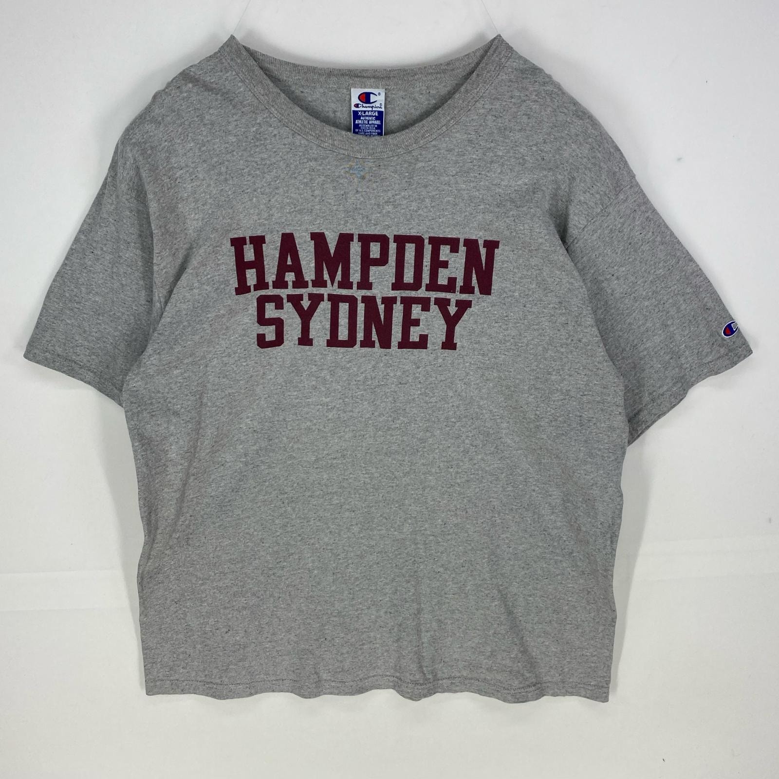 古着 90's/90年代 チャンピオン Champion 半袖Tシャツ カレッジロゴ クルーネック ショートスリーブ XL  グレー系 プリント メンズ