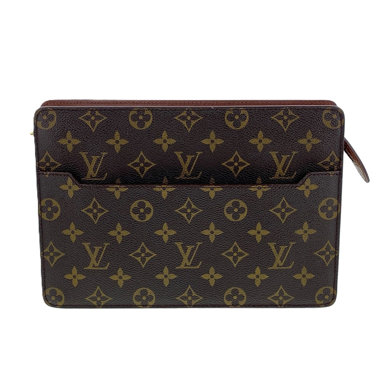 LOUIS VUITTON ルイ・ヴィトン ポシェット・オム クラッチバッグ セカンドバッグ M51795 モノグラム ブラウン ユニセックス【中古】