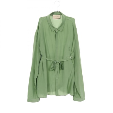 グッチ GUCCI 衣料品 トップス シルク メンズ グリーン系 【中古】