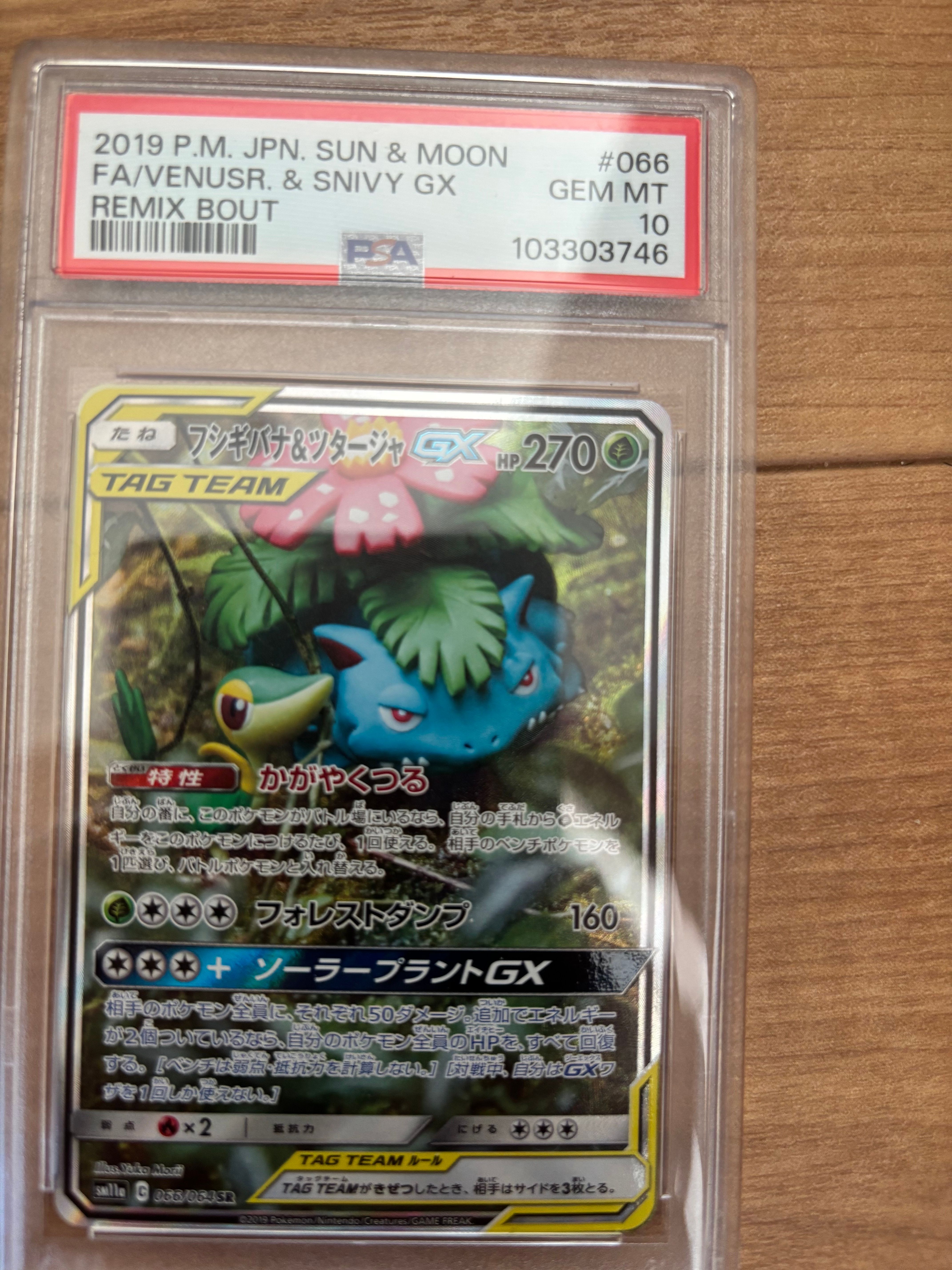 フシギバナ&ツタージャGX SR: SA[SM11a 066/064](強化拡張パック「リミックスバウト」)