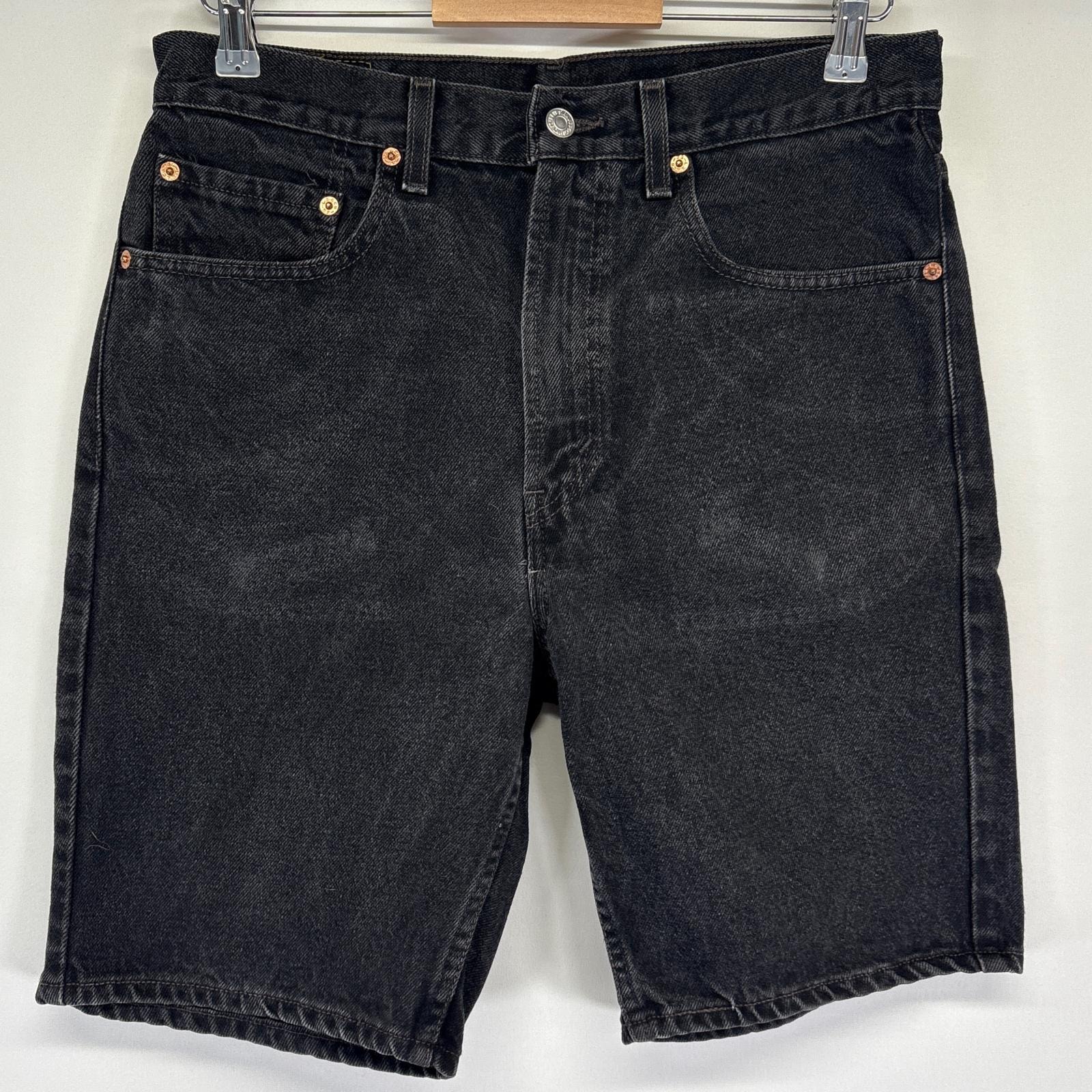古着 リーバイス Levi's ショートパンツ 505 ジーパン ハーフ 短パン デニム 半ズボン w32  ブラック メンズ