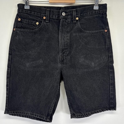 古着 リーバイス Levi's ショートパンツ 505 ジーパン ハーフ 短パン デニム 半ズボン w32 ブラック メンズ