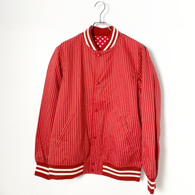 Supreme x COMME des GARCONS SHIRT Reversible Varsity Baseball Jacket "Red"
