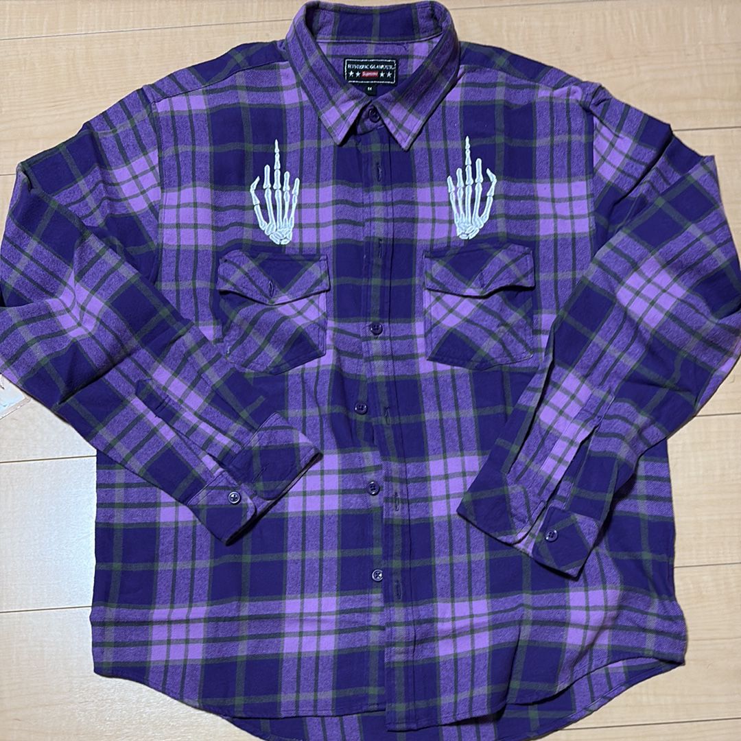 Supreme x HYSTERIC GLAMOUR Plaid Flannel Shirt "Purple"