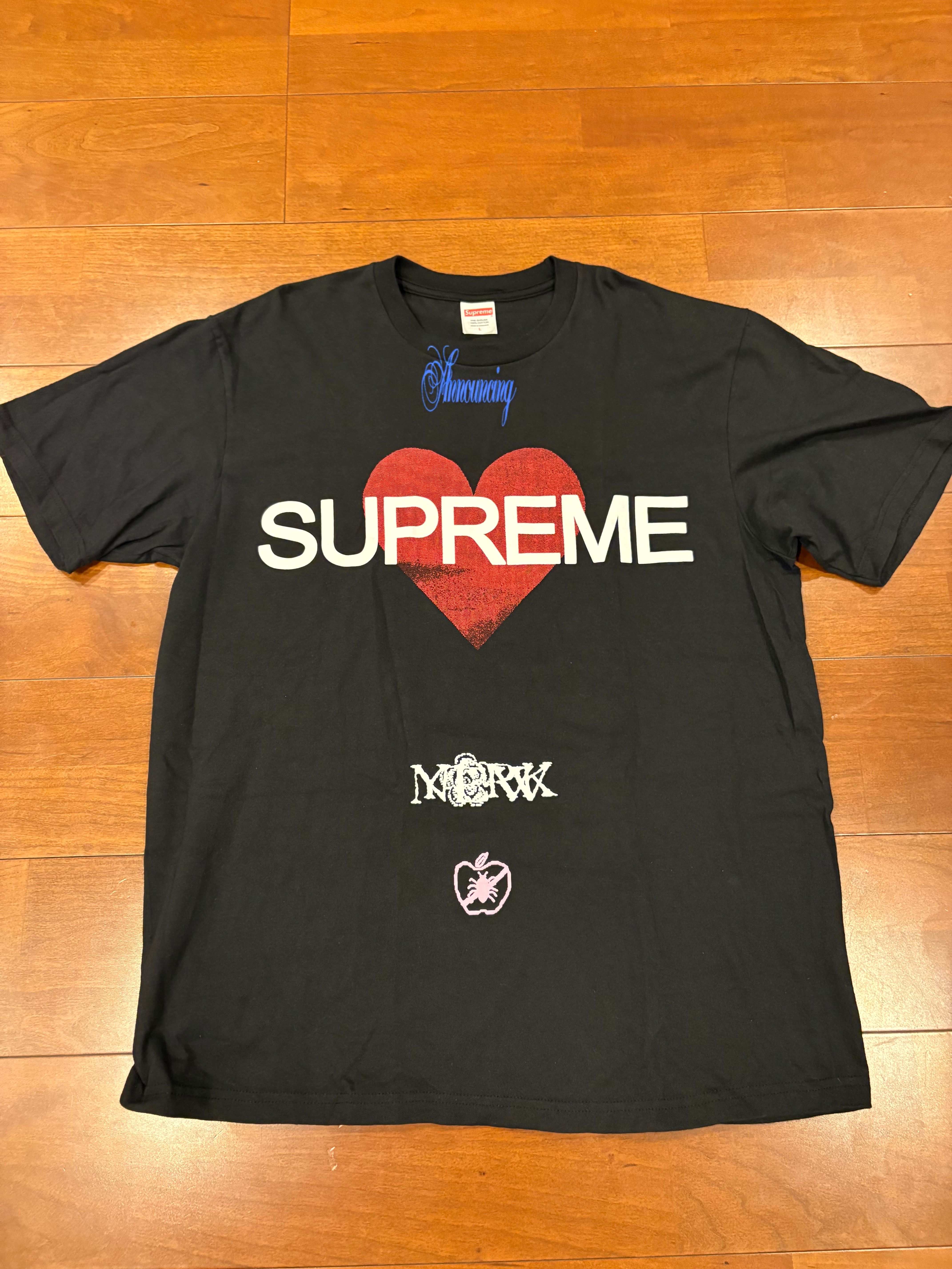 シュプリーム アナウンス Tシャツ "ブラック"