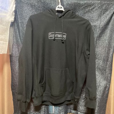 Supreme KAWS Chalk Logo Hooded Sweatshirt "Black"(2021)