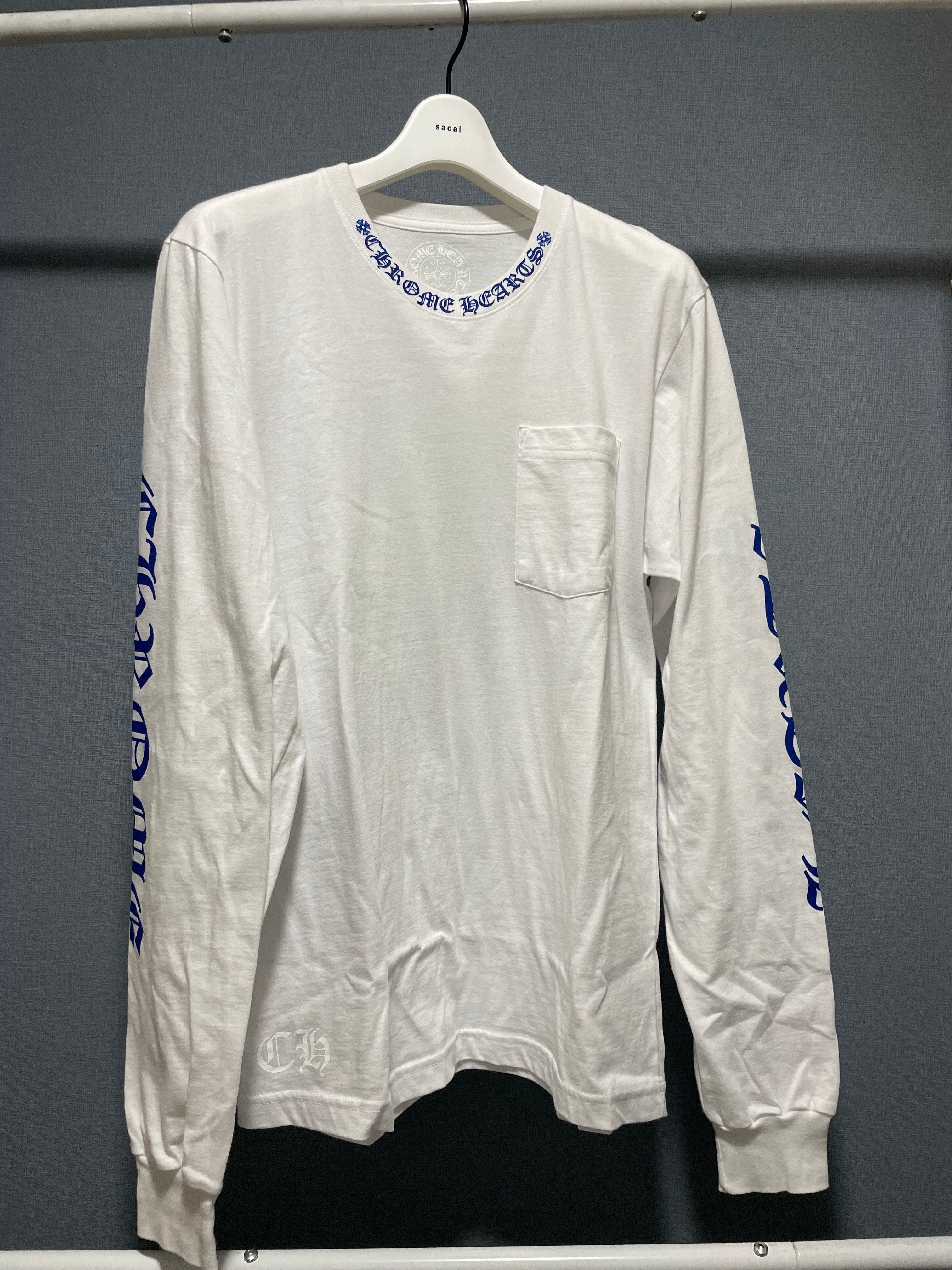 Chrome Hearts Neck Logo Pocket L/S Tee "White"