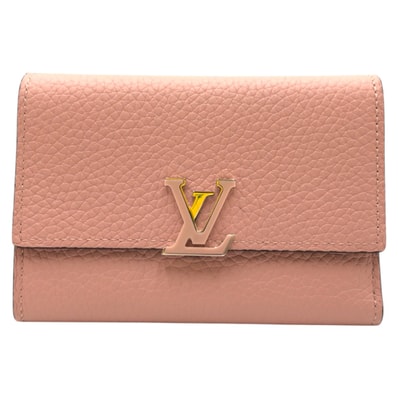 美品 LOUIS VUITTON ルイヴィトン トリヨン ポルトフォイユ カプシーヌ ピンク マグノリア レザー 三つ折り財布 折財布 コンパクトウォレット 506332 【中古】