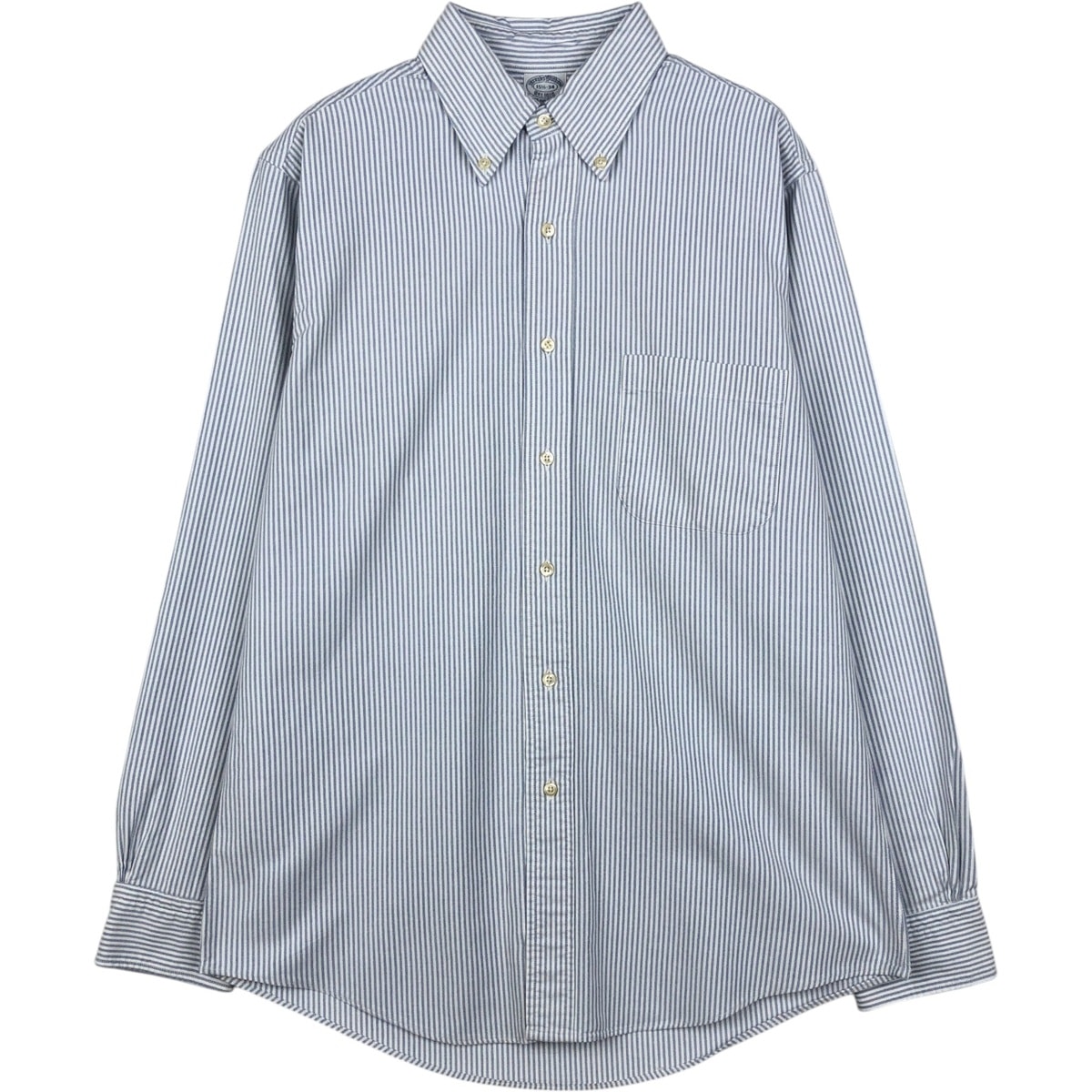 古着 ブルックスブラザーズ Brooks Brothers Est.1818 Makers and Merchants 長袖 ボタンダウンストライプシャツ USA製 メンズM相当/eaa643003