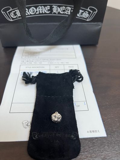 Chrome Hearts Cross Ball Stud Earrings "Silver"