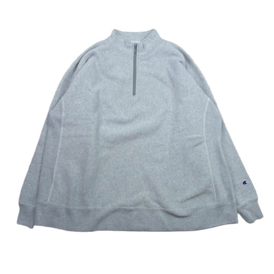 Champion チャンピオン CWSU026 REVERSE WEAVE リバースウィーブ ハーフジップ スウェット グレー系 M【中古】