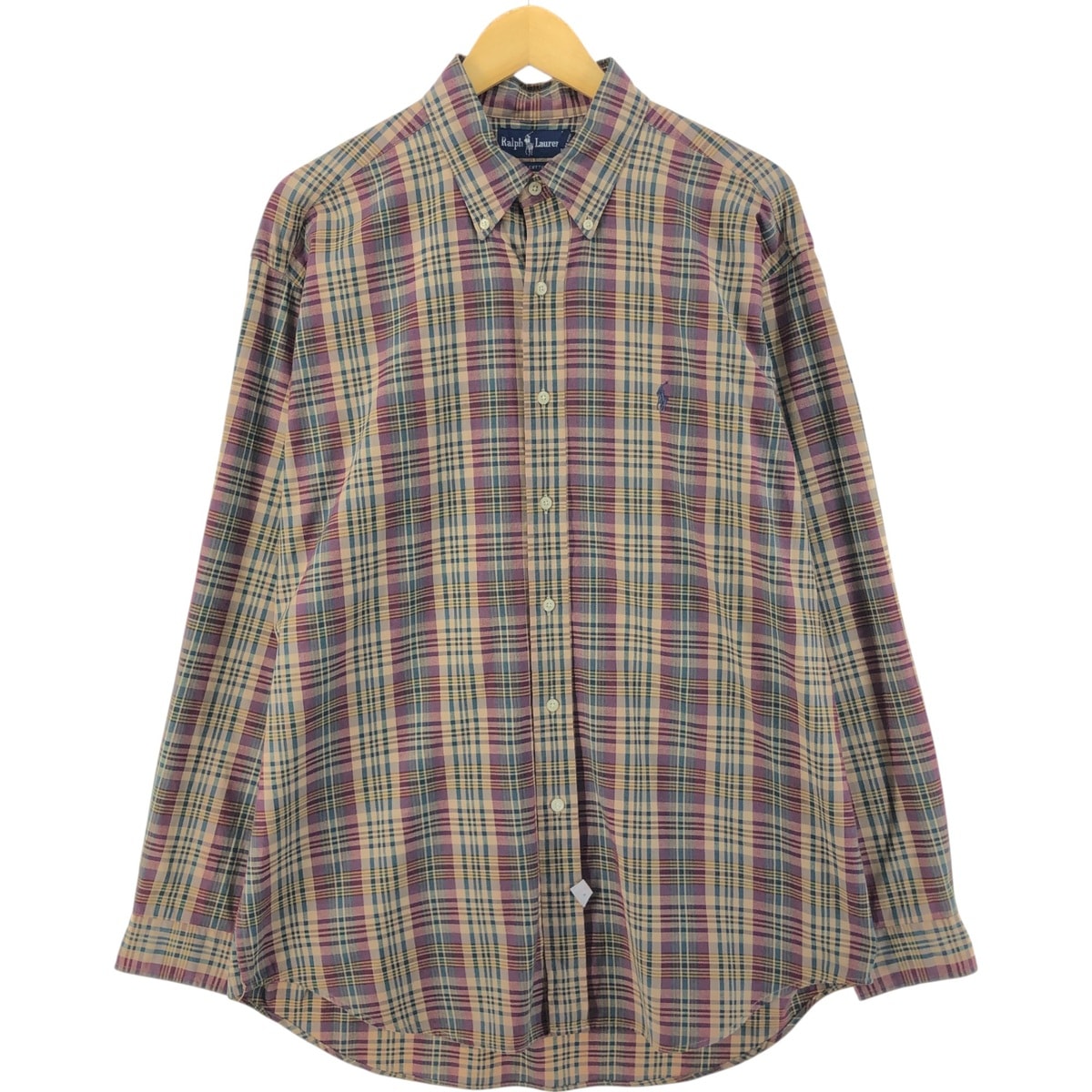 古着 ラルフローレン Ralph Lauren 長袖 ボタンダウンチェックシャツ メンズL相当/eaa533621