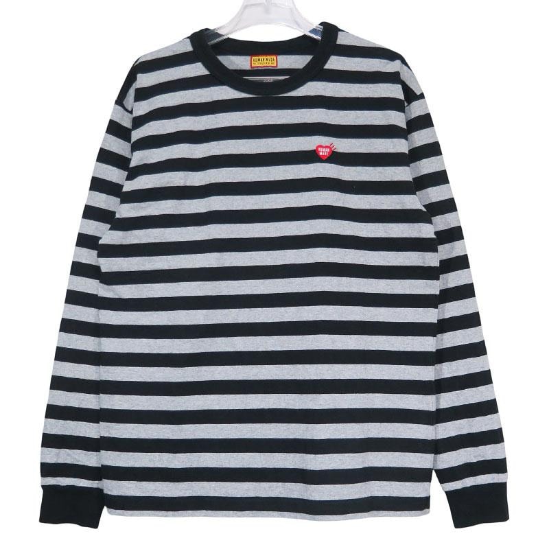 HUMAN MADE Striped L/S T-Shirt "Gray"
