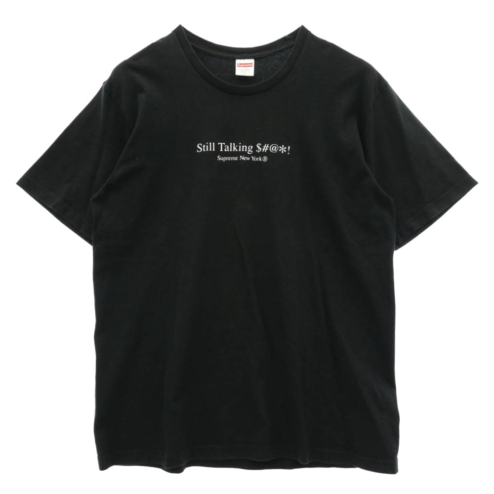 Supreme シュプリーム 22SS Still Talking Tee スティル トーキング プリント Tシャツ 半袖 カットソー ブラック系 L【中古】