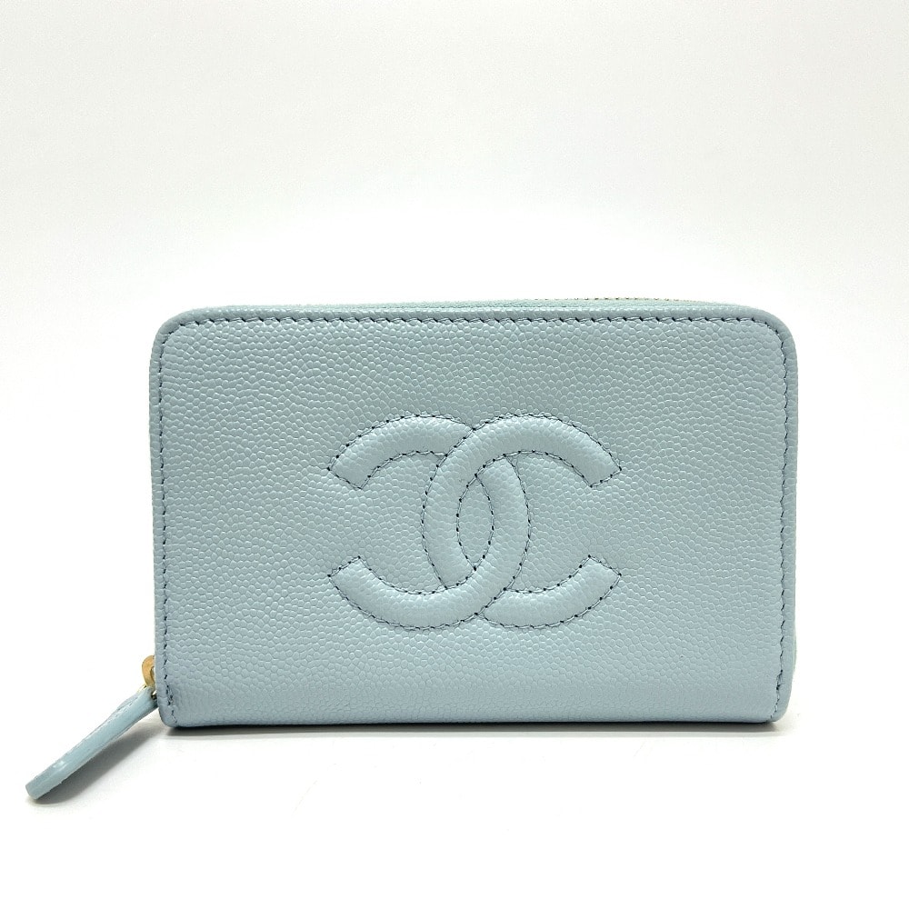 シャネル CHANEL ココマーク メティエダール AP4658 カードケース 財布 ウォレット コインケース キャビアスキン ブルー 未使用