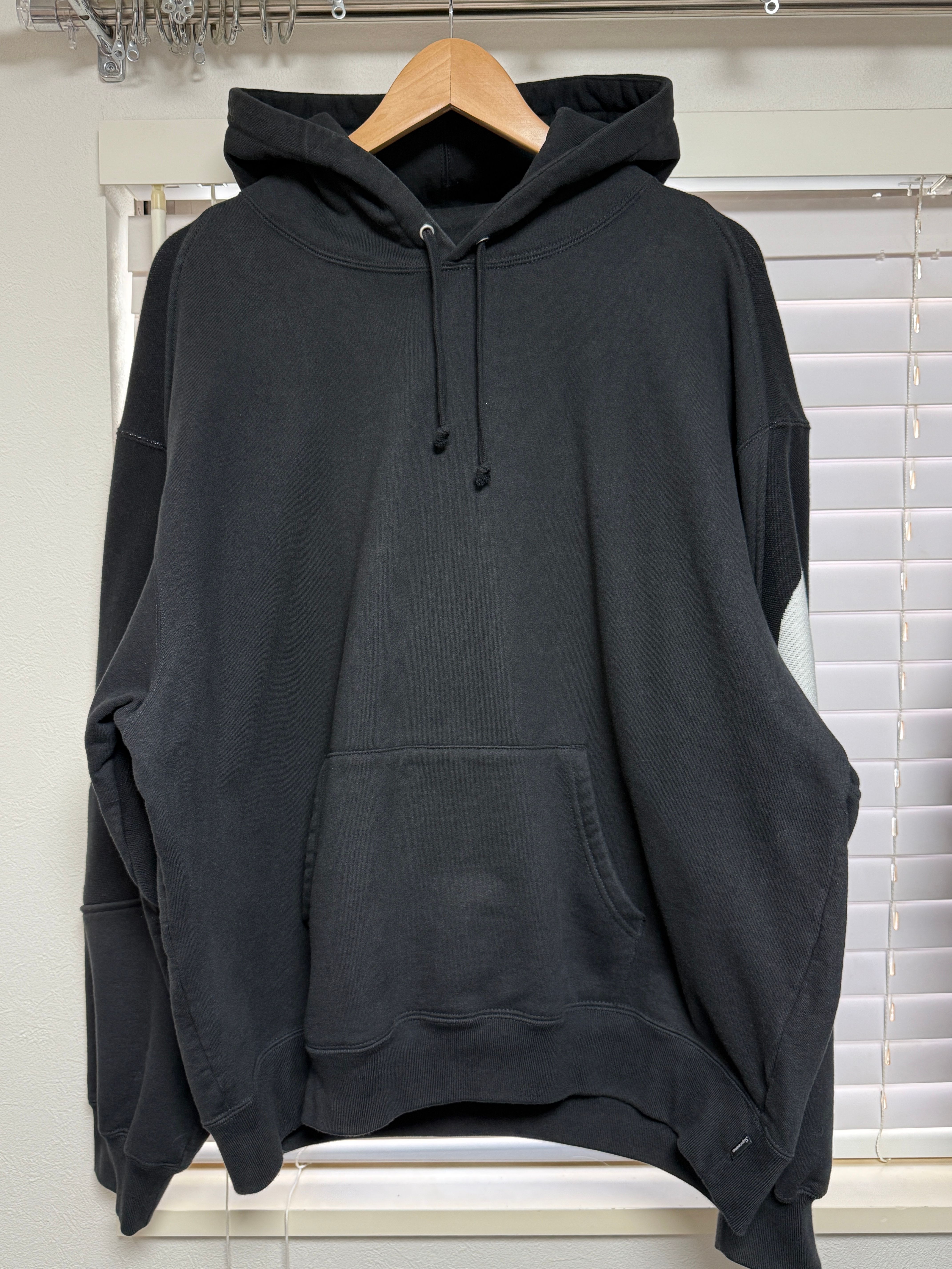 Supreme Big Logo Jacquard Hooded Sweatshirt "Black"