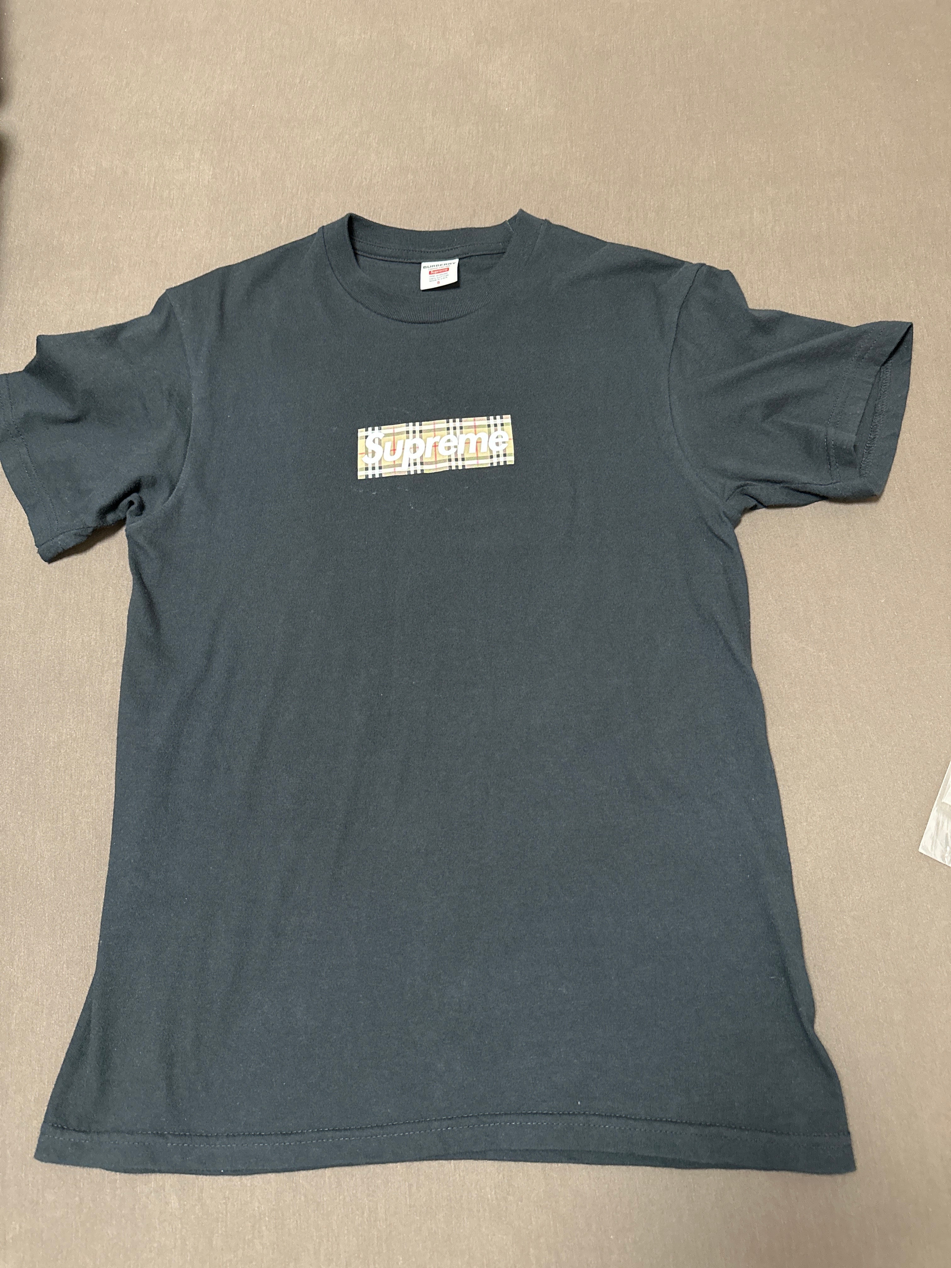 Supreme / Burberry Box Logo Tee "Black"